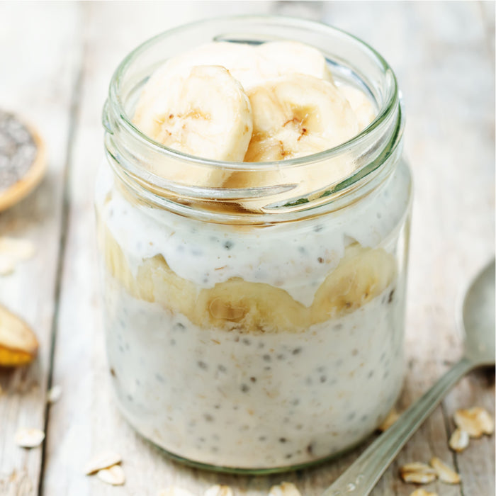 Banana and Chia Seed Overnight Oats