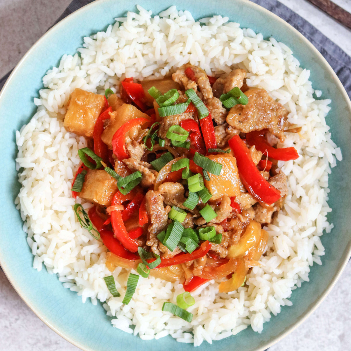 Chinese Pork Stir-Fry  With Pineapple