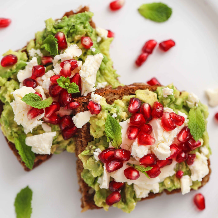 Avocado, Feta & Pomegranate Toast