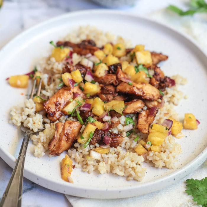 Pineapple Marinated Chicken with Pineapple Salsa